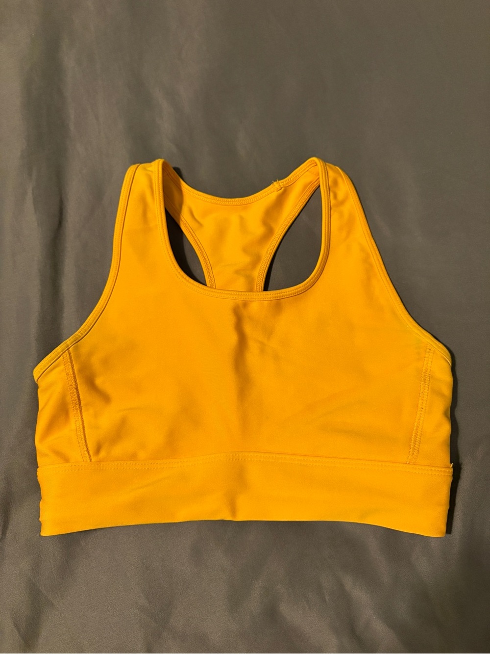 DSG Bright Yellow High-Impact Racerback Sports Bra
